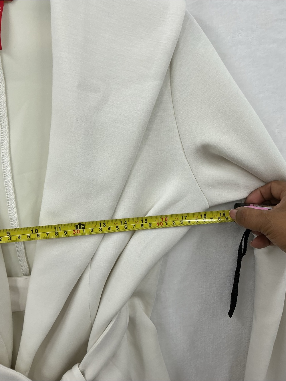 SPANX ivory Belted Wrap Blazer 1117 - Picture 4 of 6